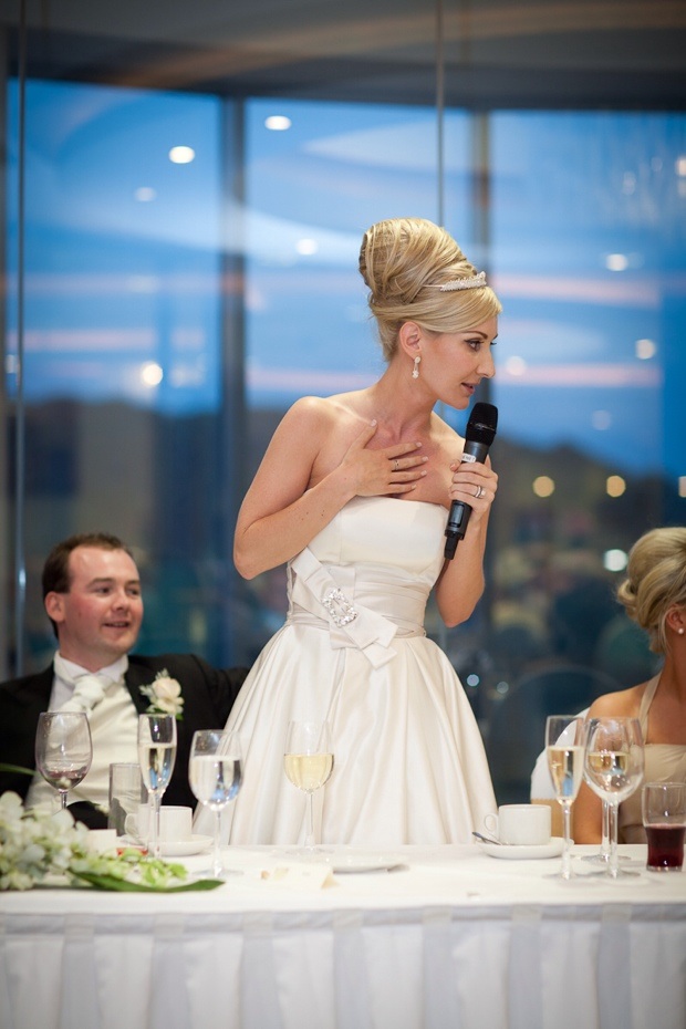 Bride making speech