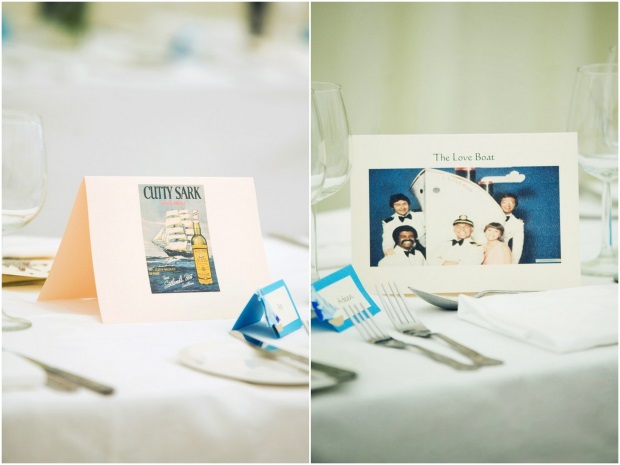 funny alternative wedding table name and photograph