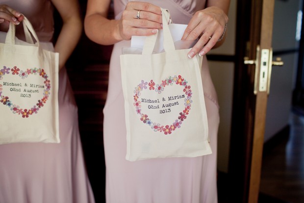 bridesmaids gift bag thank you