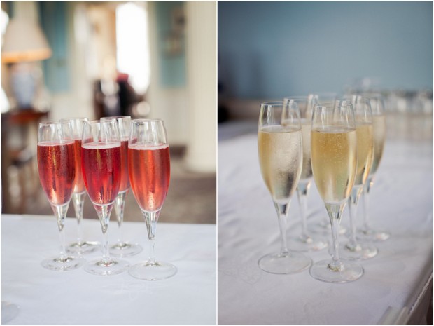pink champagne wedding reception