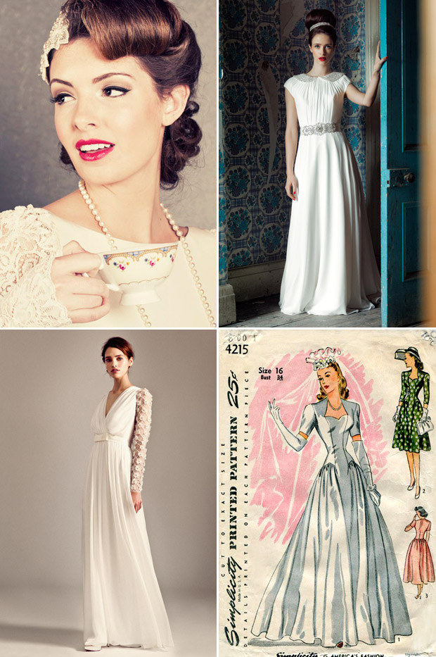 1940s bridal fashion