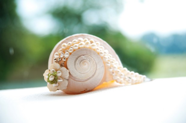 pearl bracelet shell wedding jewellery