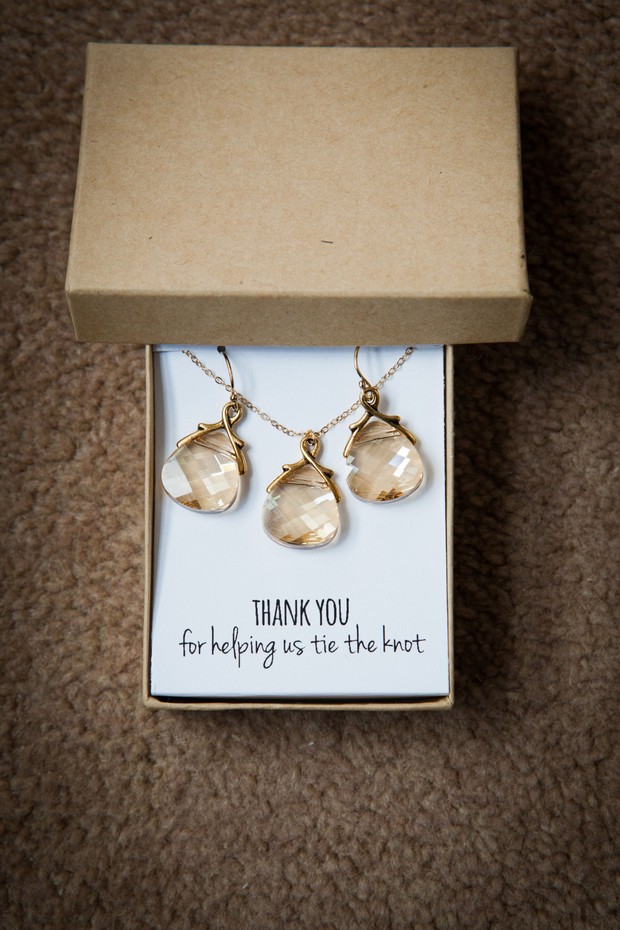 bridesmaid thank you gift jewellery necklace