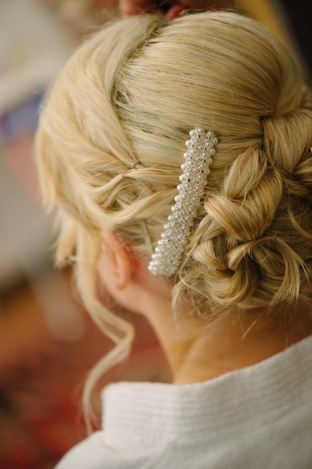 winter wedding hair style accessories