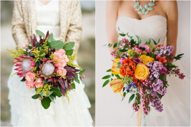 wedding trends 2015 colourful bouquets