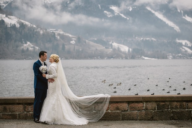real wedding skiing theme austria