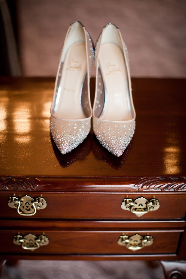 Silver Mesh Sparkle Christian Louboutin Wedding Shoes