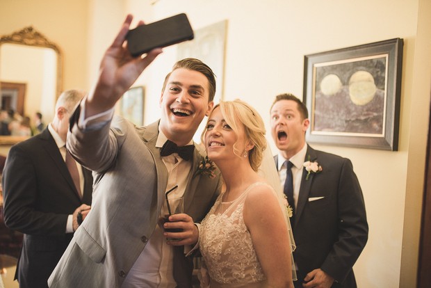 Bride-wedding-selfie-photo-bomb-guest