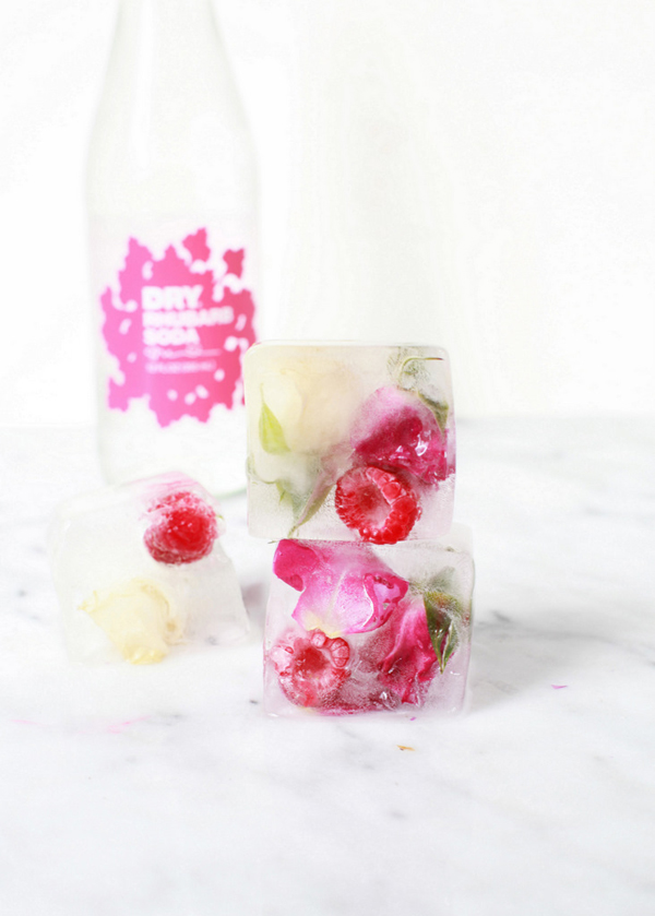 diy-raspberry-rose-ice-cubes-wedding-drinks-reception