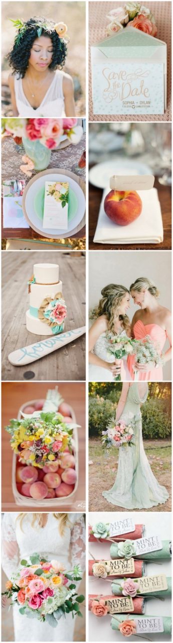 Coral, Peach & Mint - Soft, Romantic Summer Wedding Colours ...