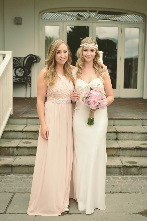 real-summer-bridesmaid-pastel-pink-full-length-one-shoulder-dress