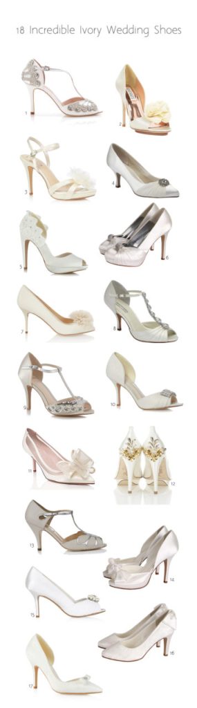 18 Incredible Ivory Wedding Shoes | weddingsonline