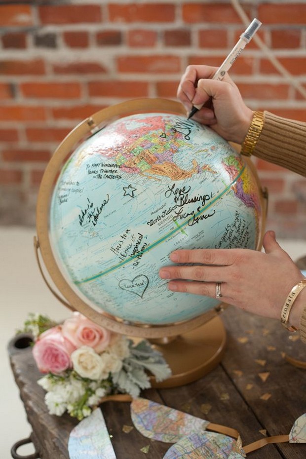 travel-theme-wedding-guestbook-globe