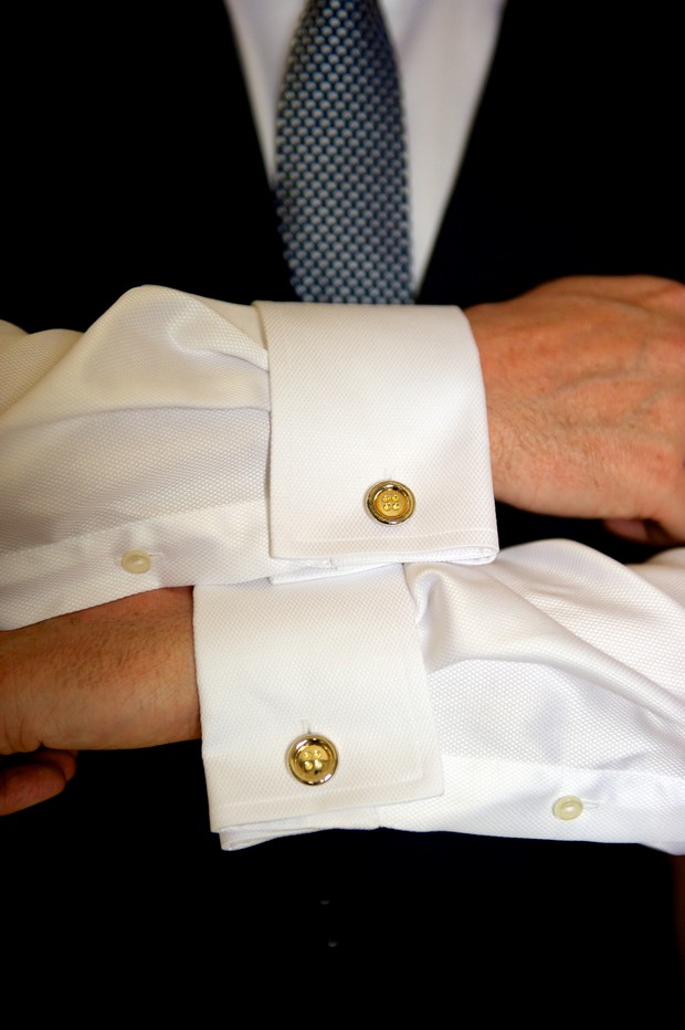 gold-button-wedding-cufflinks