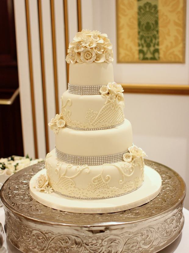 french-wedding-cakes-floral-lace-diamante-wedding-cakes