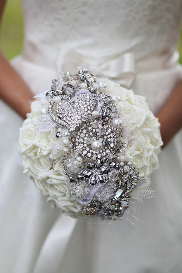white-fresh-flower-and-silver-diamante-bridal-bouquet