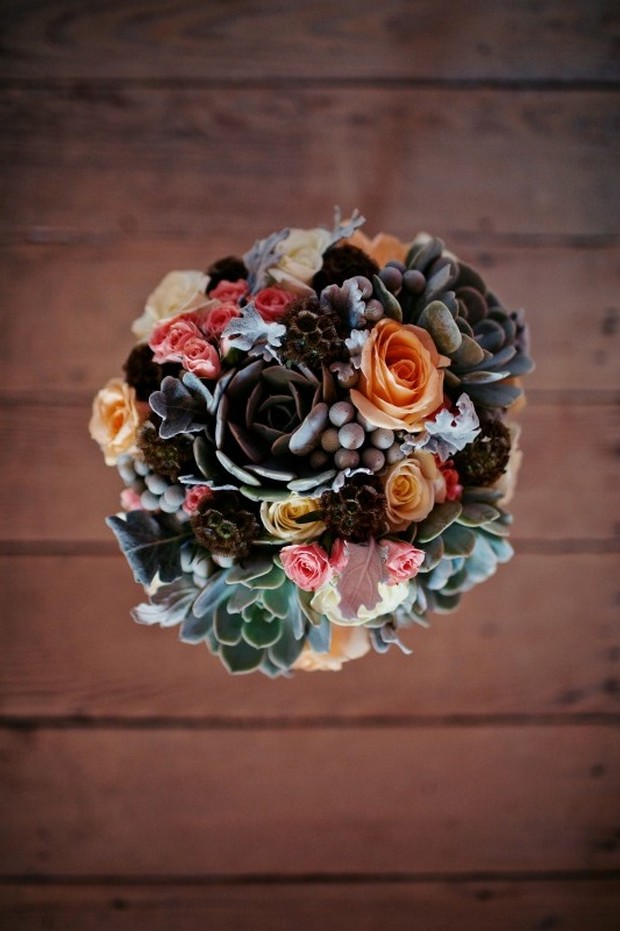 succulent-wedding-bouquet-winter-wedding-aroominbloom