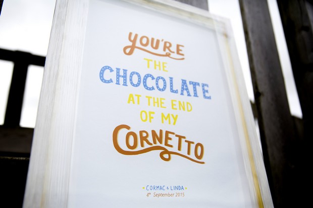 24-youre-the-chocolate-cornetto-lyric-framed
