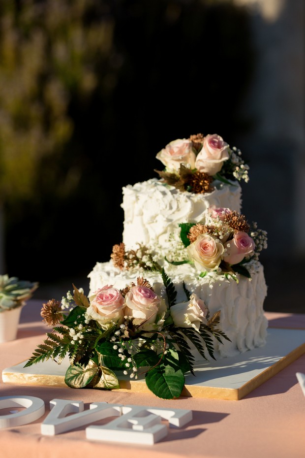 Fresh-Flowers-Wedding-Cake-Topper-Peach-Roses (2)