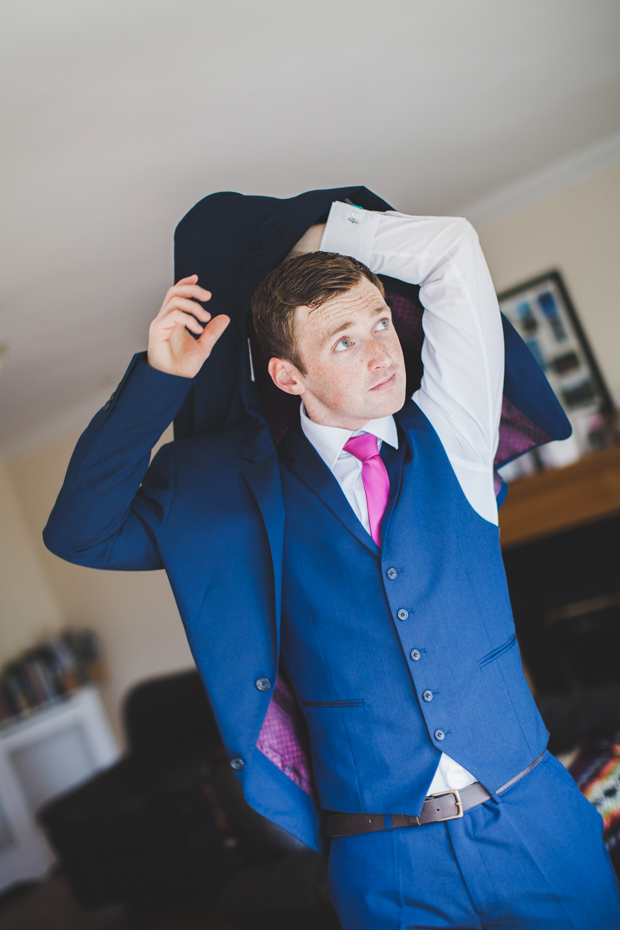 navy-blue-three-piece-groom-suit-pink-Protocol-wedding