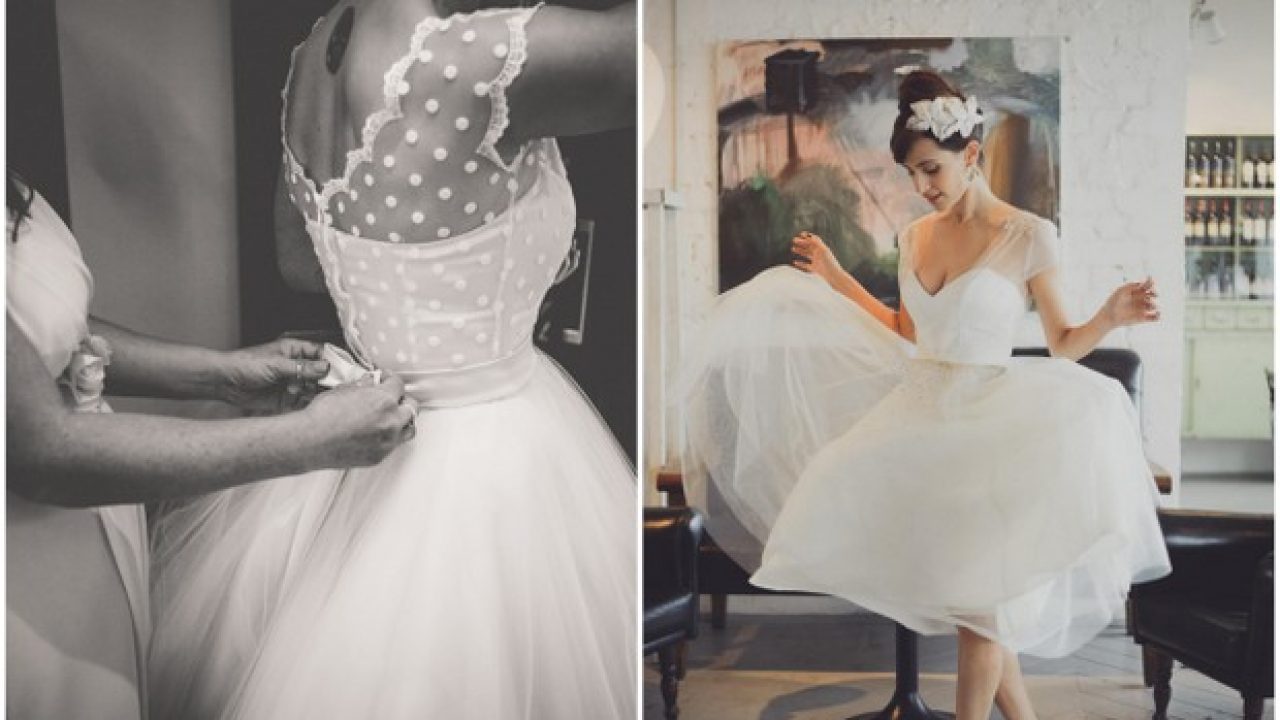 1950's style wedding dresses tea length