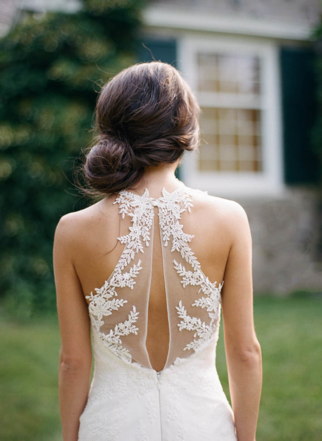 Swoon-Worthy-Wedding-Dress-Details-Pronovias-Halter-Sheer-Back
