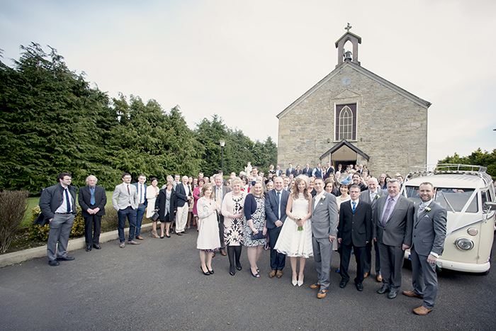 12-Full-Wedding-Party-Guests-Photo-outside-Church-Ireland