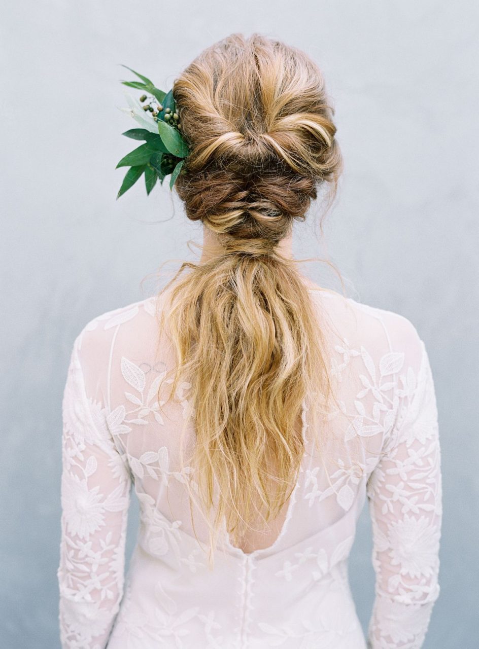 boho-style-wedding-up-do-braided-pony-Austin-Gros-Photography