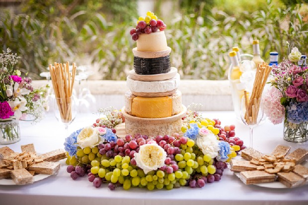Cheese-Stack-Wedding-Cake-Grapes-Mediterranean-weddingsonline