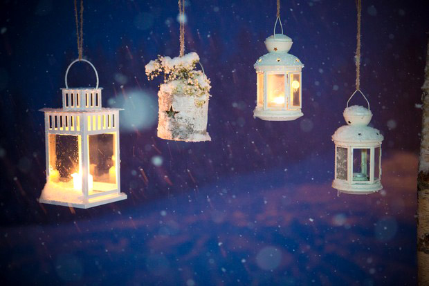 winter-wedding-lanterns