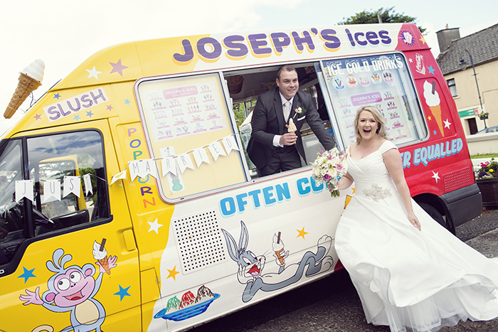 20-Real-Wedding-Ice-Cream-Van-Outside-Church-Ireland-Mayo-weddingsonline (1)