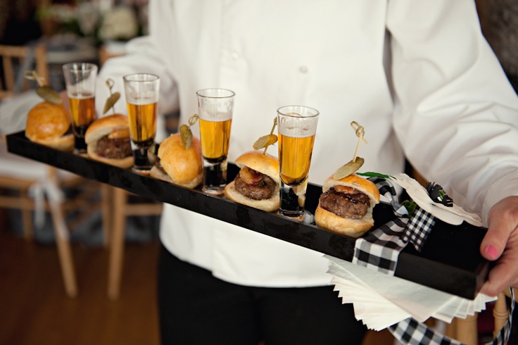 burger-beer-wedding-drinks-reception-ideas-sliders-food