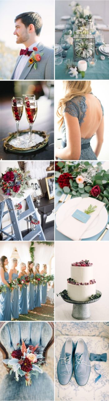 Cranberry u0026 Dusty Blue - The Perfect Autumn Wedding Colour Palette |  weddingsonline