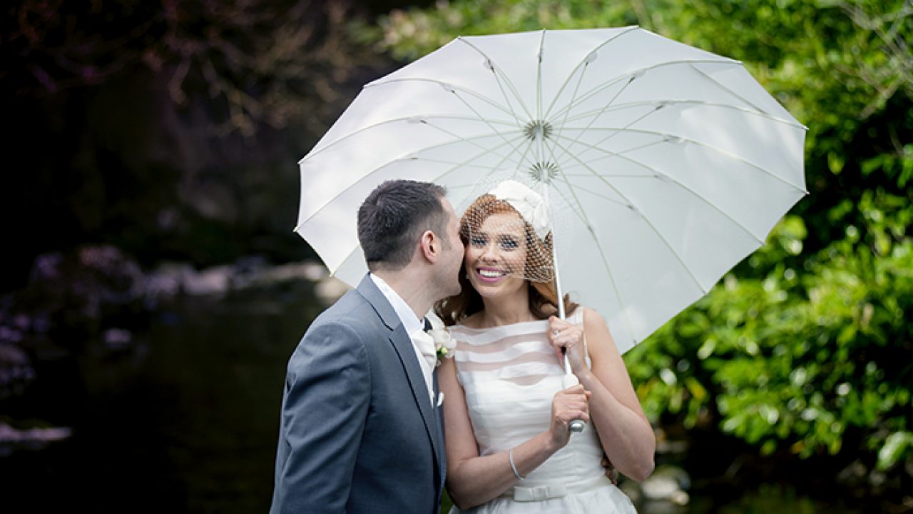wedding day umbrellas