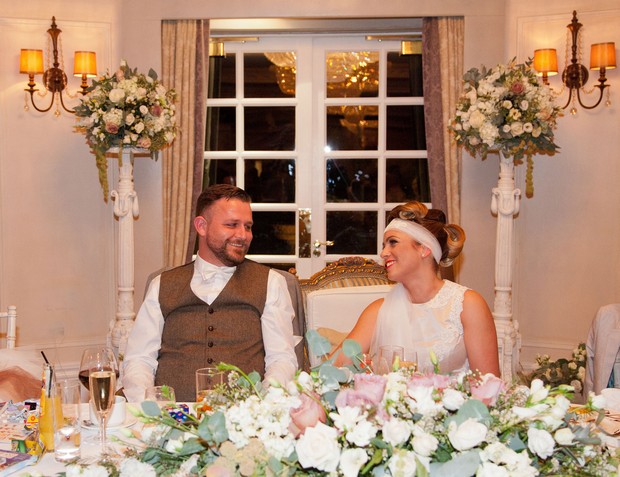 bellingham-castle-real-wedding-bride-and-groom-top-table