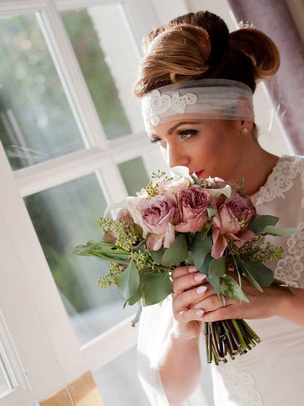 bellingham-castle-real-wedding-bride-with-bouquet