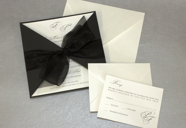 black-oversized-bow-classic-wedding-invitation-by-exclusively-yours