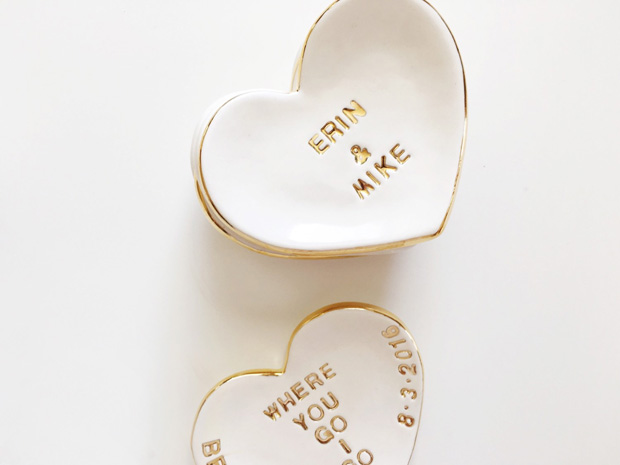 gold-rim-heart-shaped-personalised-ring-dish-wedding