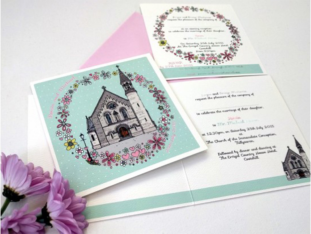 illustrated-church-wedding-invitation-rosy-days