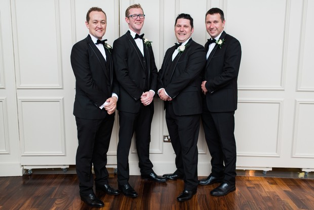 31-formal-groomsmen-style-black-white-tux-bowtie-weddingsonline (2)