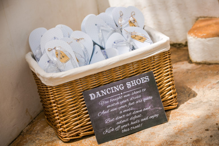 dancing-shoes-flip-flop-basket-wedding