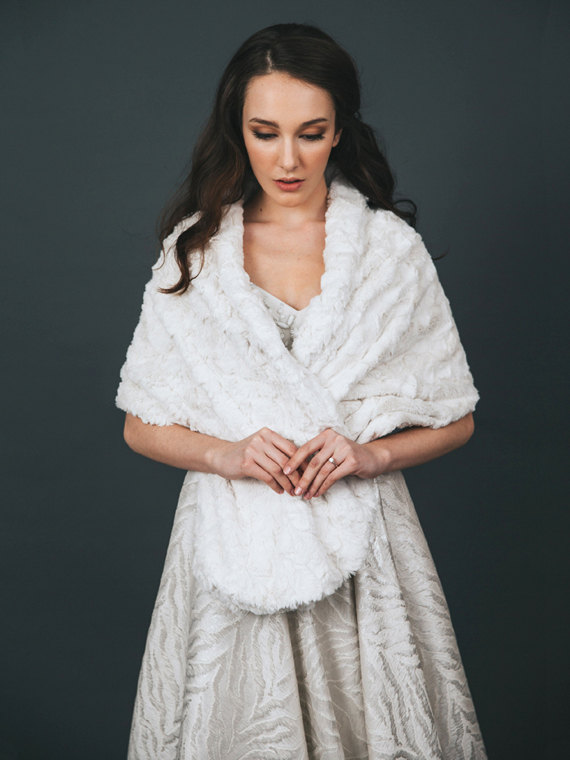 Fabulous Faux Fur Bridal Cover Ups for Winter Weddings | weddingsonline