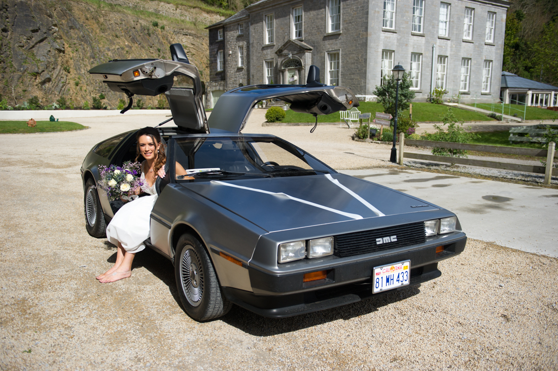 11-real-wedding-ireland-dublin-delorean-car-hire-weddingsonline