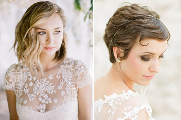 20 Sublime Wedding Hairstyles for Short Haired Brides | weddingsonline