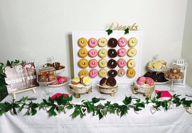 A134 CANDY STAND-SWEET CONES-SWEET DISPLAY doughnut donut wedding party table 