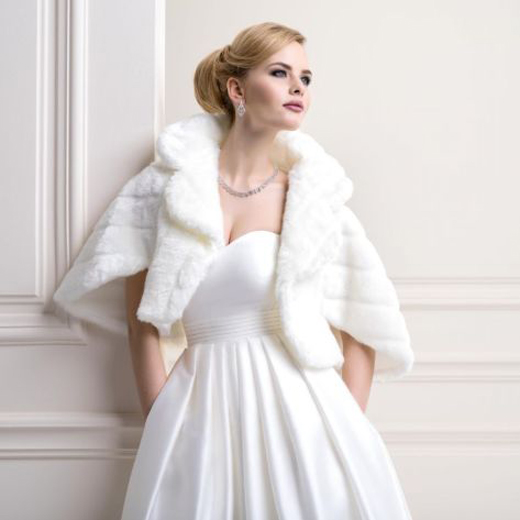 Fab Faux Fur Cover Ups for Classic Brides | weddingsonline