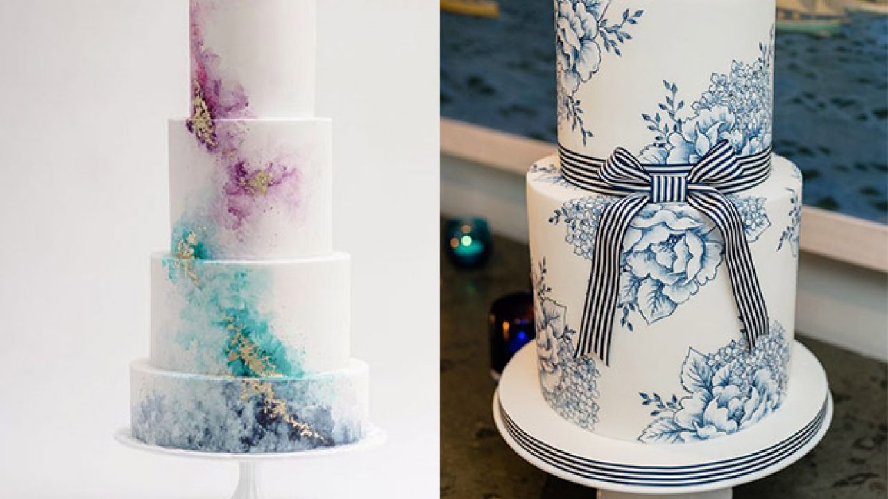 18 Amazing Hand Painted Wedding Cakes Weddingsonline