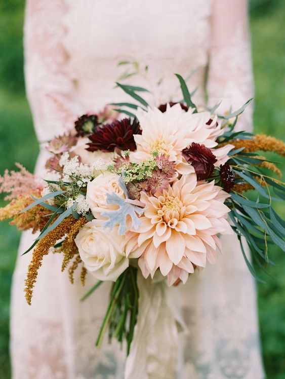 Dahlia Wedding Bouquets