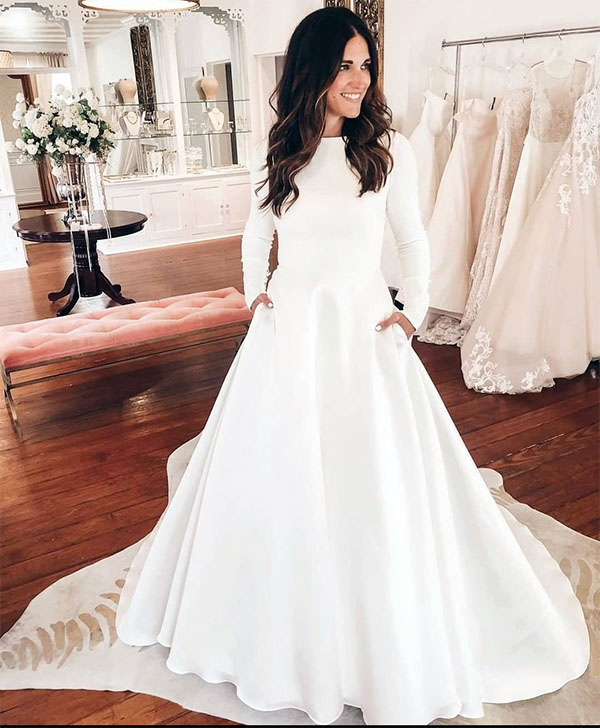 Long sleeve wedding gowns 