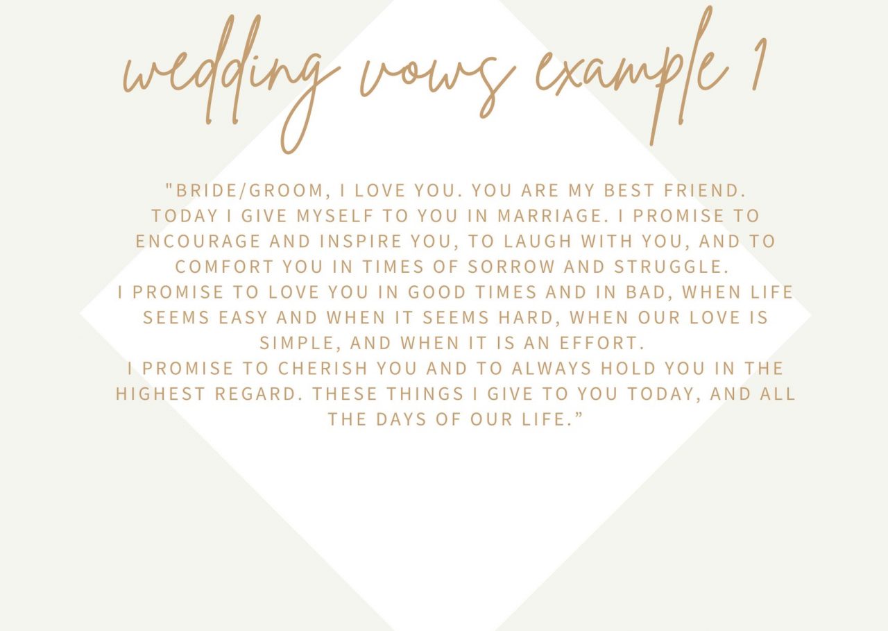 Wedding vows examples